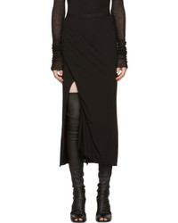 Rick Owens Lilies Black Asymmetric Skirt