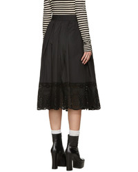 Marc Jacobs Black Broderie Anglaise Skirt