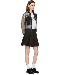 Kenzo Black Brushed Cotton Miniskirt