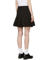 Kenzo Black Brushed Cotton Miniskirt