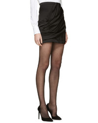 Balmain Black Draped Skirt