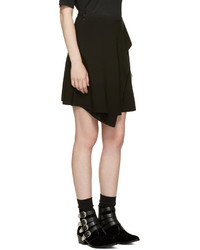 Isabel Marant Black Ruffled Alize Miniskirt