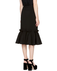 Edit Black Ruffled Hem Skirt