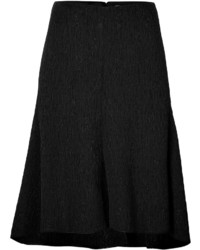 Celine Cline Seersucker Organza Skirt In Black