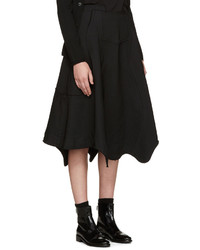 Comme des Garcons Comme Des Garons Black Panelled Skirt