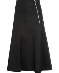 Balenciaga Corolla Cotton Gabardine Skirt Black