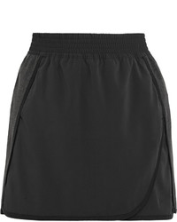 Nike Cotton Jersey And Crepe De Chine Tennis Skirt Black