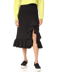 MSGM Crepe Ruffle Skirt