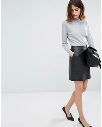 Warehouse Croc Leather Look Mini Skirt