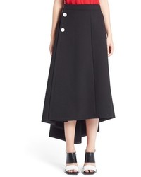 Marni Draped Asymmetrical Bonded Crepe Skirt