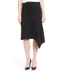 Nic+Zoe Grommet Stud Detail Asymmetrical Skirt