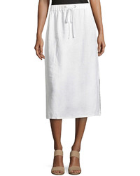 Eileen Fisher Heavy Organic Linen Midi Skirt Plus Size
