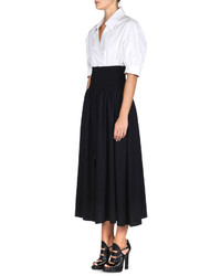 Fendi High Waist Zip Front Skirt Black