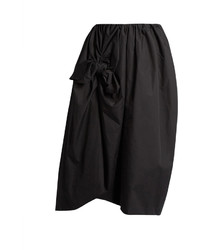 Simone Rocha Knotted Gathered Cotton Poplin Midi Skirt
