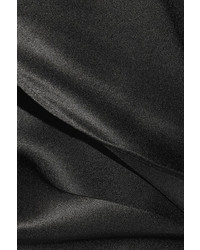 MARQUES ALMEIDA Marques Almeida Asymmetric Knotted Silk Satin Midi Skirt Black