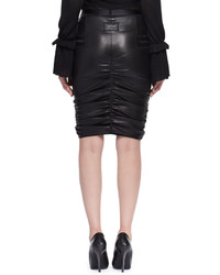 Tom Ford Ruched Stretch Leather Skirt
