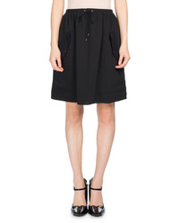Kenzo Short Jog Style Flare Skirt Black