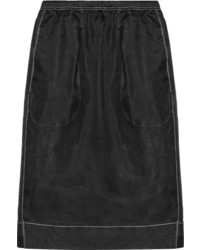 Bassike Silk Organza Skirt Black
