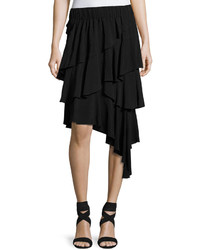 Etoile Isabel Marant Weez Asymmetric Layered Skirt Black