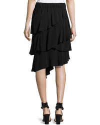 Etoile Isabel Marant Weez Asymmetric Layered Skirt Black