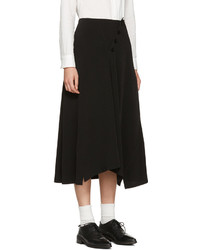 Y's Ys Black Long Skirt