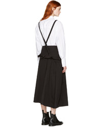 Y's Ys Black Long Suspender Skirt