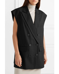 Tibi Tropical Double Breasted Crepe Vest