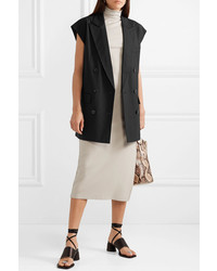 Tibi Tropical Double Breasted Crepe Vest