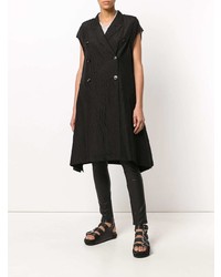 Rick Owens Textured Double Breasted Short Sleeve Coat