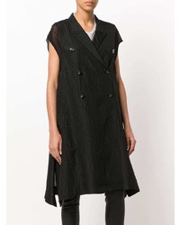 Rick Owens Textured Double Breasted Short Sleeve Coat