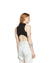 Off-White Black Open Back Short Jumpsuit