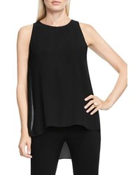 Vince Camuto Sleeveless Crepe Highlow Top