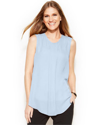 Vince Camuto Sleeveless Front Pleat Blouse