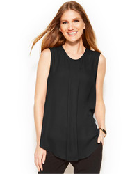 Vince Camuto Sleeveless Front Pleat Blouse