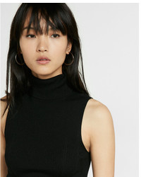 Express Fitted Ribbed Sleeveless Turtleneck