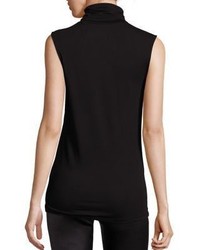 Majestic Filatures Soft Touch Sleeveless Turtleneck Top