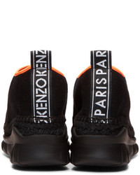 Kenzo Black K Lastic Slip On Sneakers