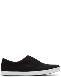 Lemaire Black Twill Slip On Sneakers