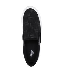 Fendi Ff Motif Slip On Sneakers