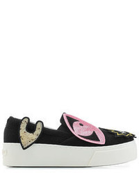 Kenzo Slip On Sneakers With Patches