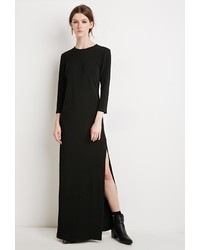 Forever 21 Contemporary Textured Side Slit Maxi Dress