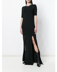 Nina Ricci Crystal Embellished Split Front Gown
