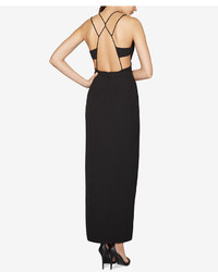 Fame And Partners Strappy Back Halter Gown