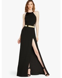 Halston Metal Plate Crepe Gown