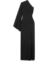 SOLACE London Lani One Sleeve Stretch Crepe Gown