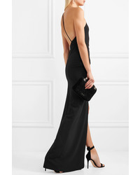 SOLACE London One Shoulder Stretch Crepe Gown