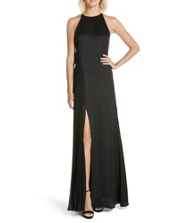 AMU R Erica Pleated Panel Gown