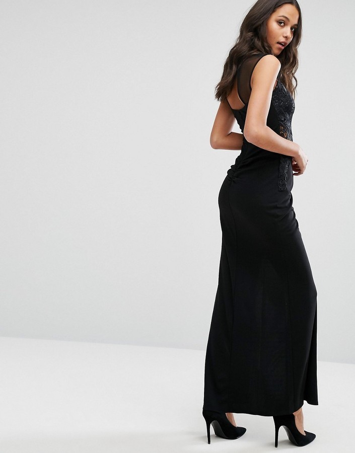 Lipsy Michelle Keegan Loves Sequin Maxi Dress With Lace Inserts, $128 ...