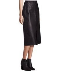 Rebecca Taylor Leather A Line Skirt