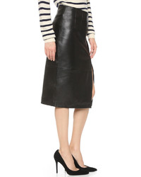 Ganni Moss Leather Skirt